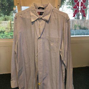 blue stripes men shirt 100%cotton L/G